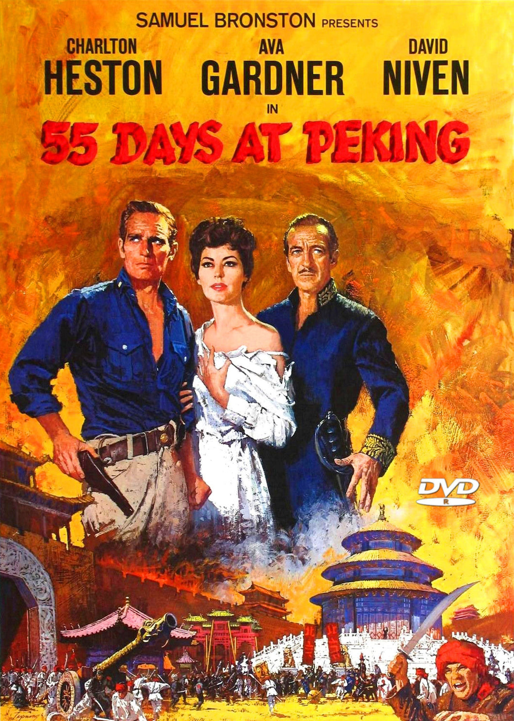 55 Days at Peking 1963 DVD Charlton Heston David Niven Ava Gardner Playable in US Widescreen