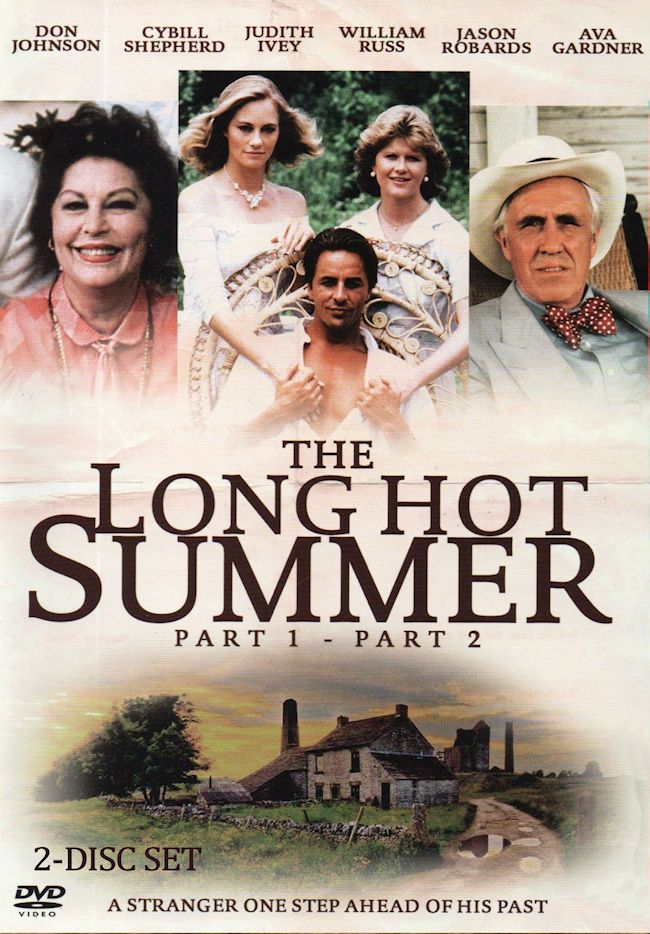 The Long Hot Summer 1985 Don Johnson Cybill Shepherd Jason Robards Ava Gardner William Faulkner
